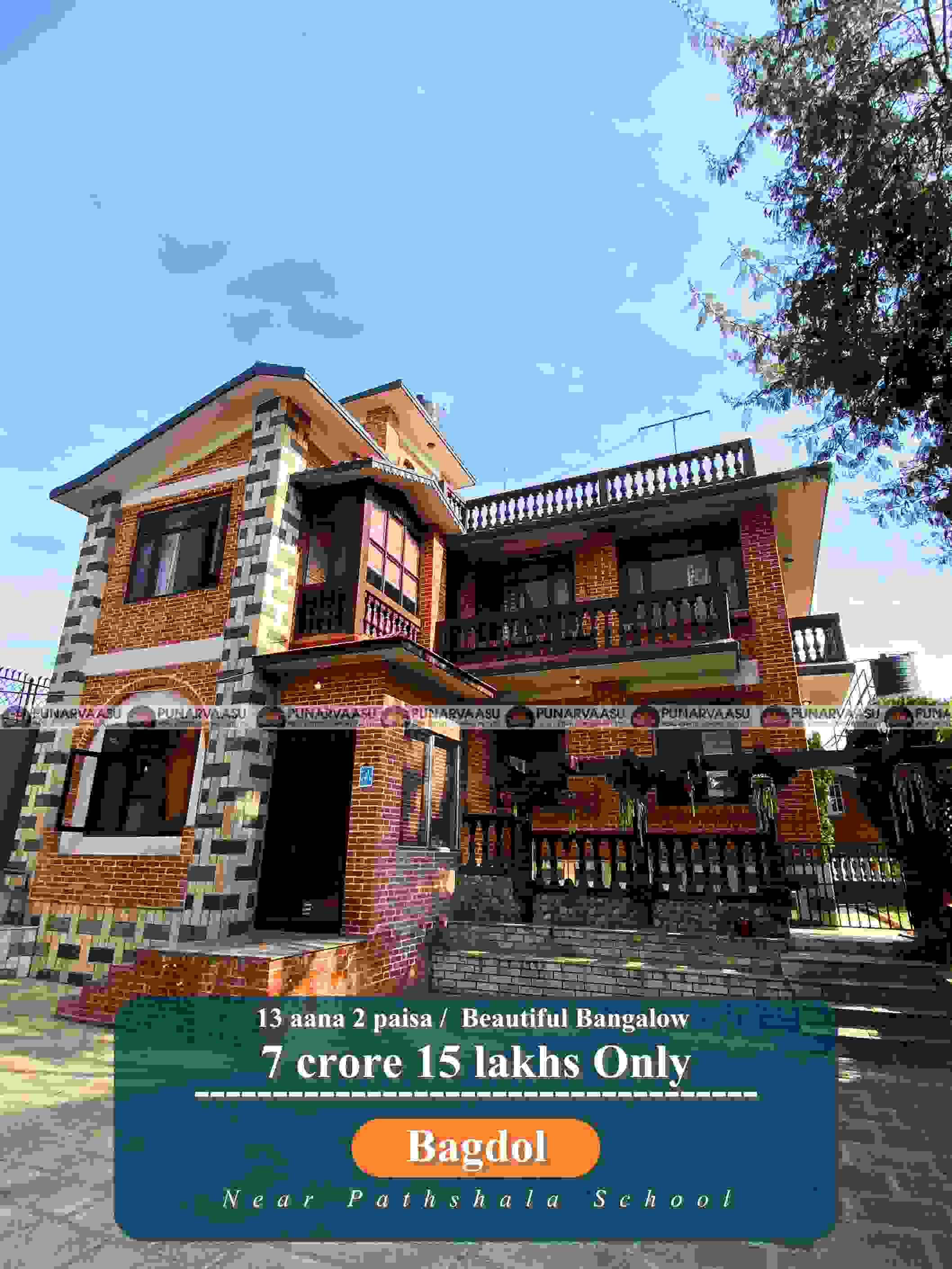 Bangalow House on sale at Bagdol, near Pathshala school