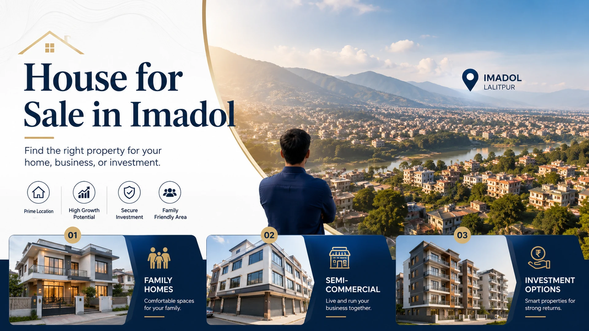 House for sale in Imadol with family, semi-commercial, and investment property options
