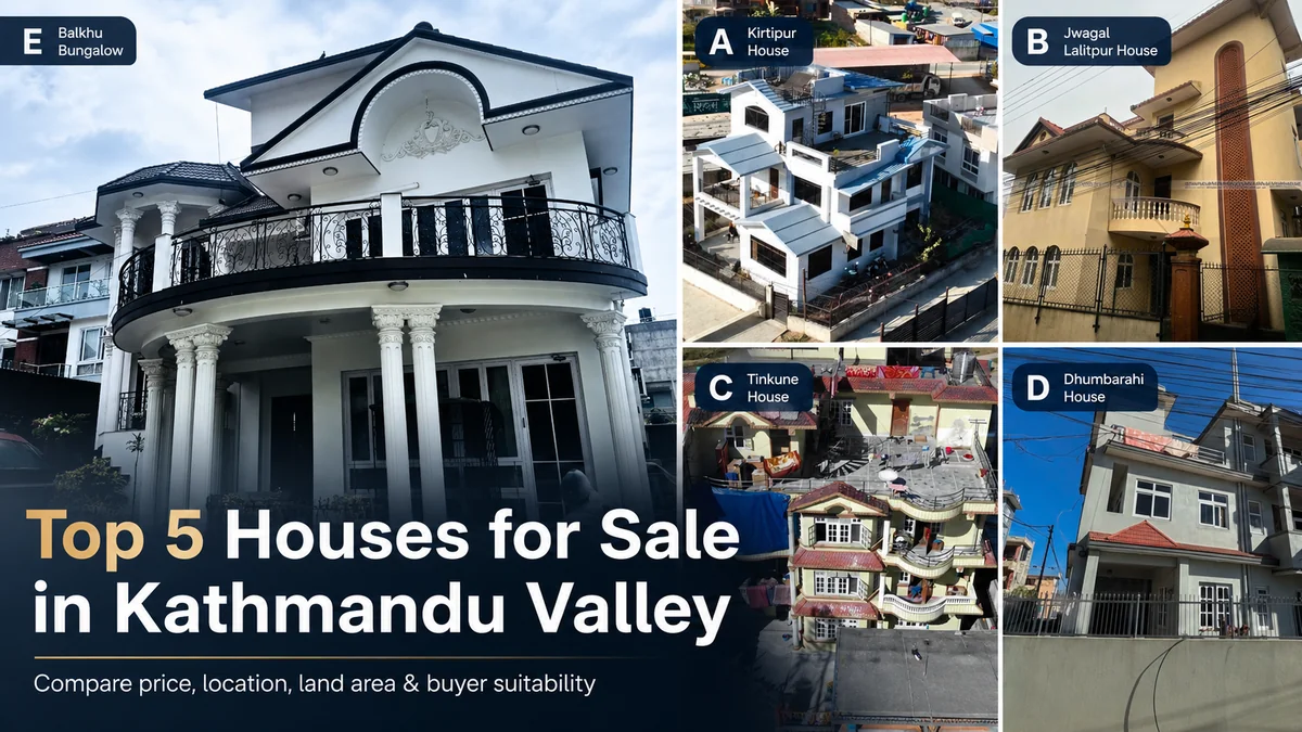 Top 5 houses for sale in Kathmandu Valley by Punarvaasu Nepal
