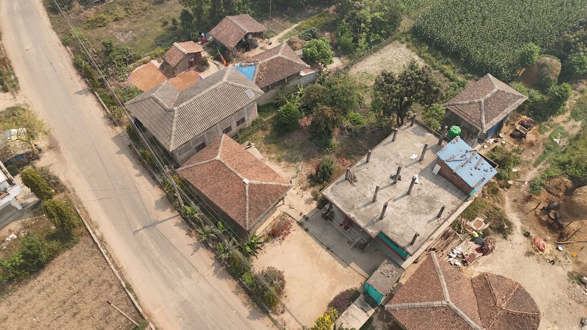 aerial view of a plot of land in nepal