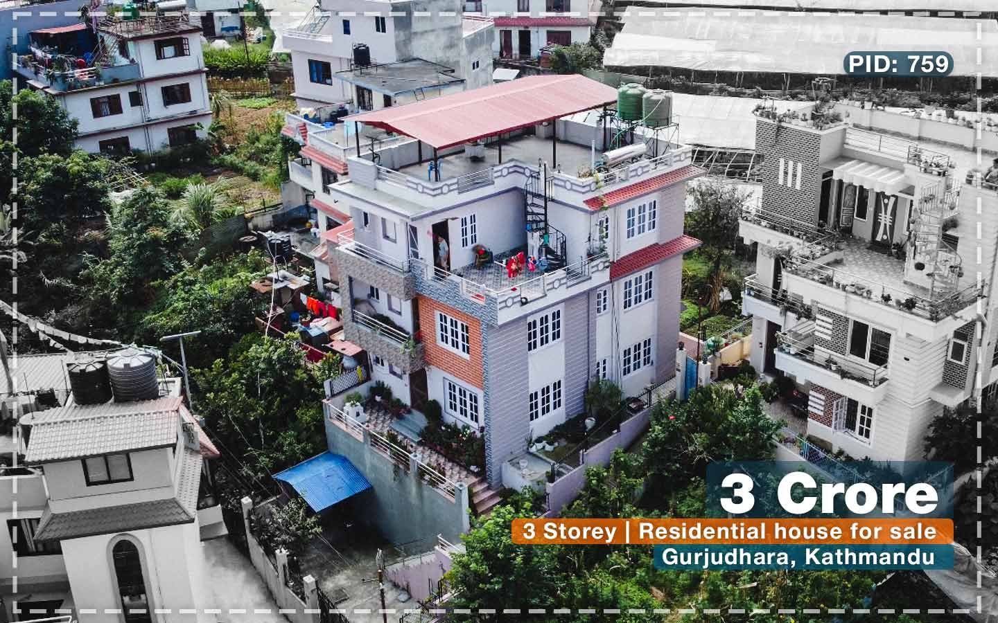 Residential House on sale at Gurjudhara, Thankot, Kathmnadu